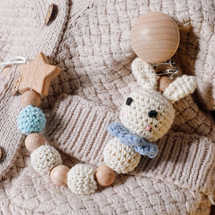 Handmade Rabbit Pacifier Clip